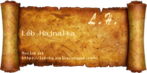 Léb Hajnalka névjegykártya
